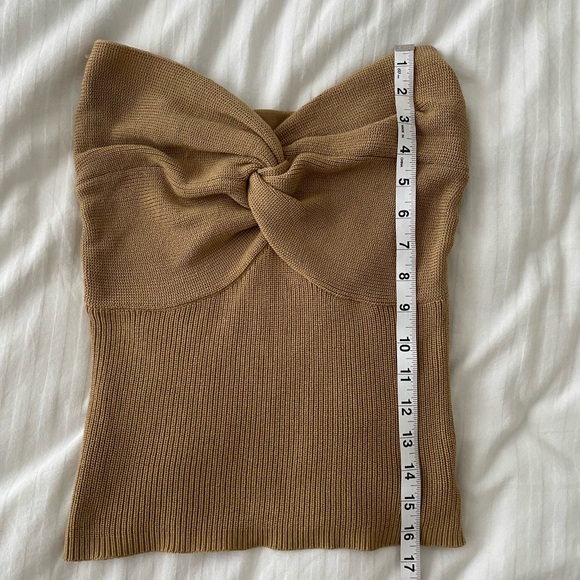 EUC- Commense Sweetheart Twist Ribbed Crop Tube Top Sz L - Picture 6 of 11